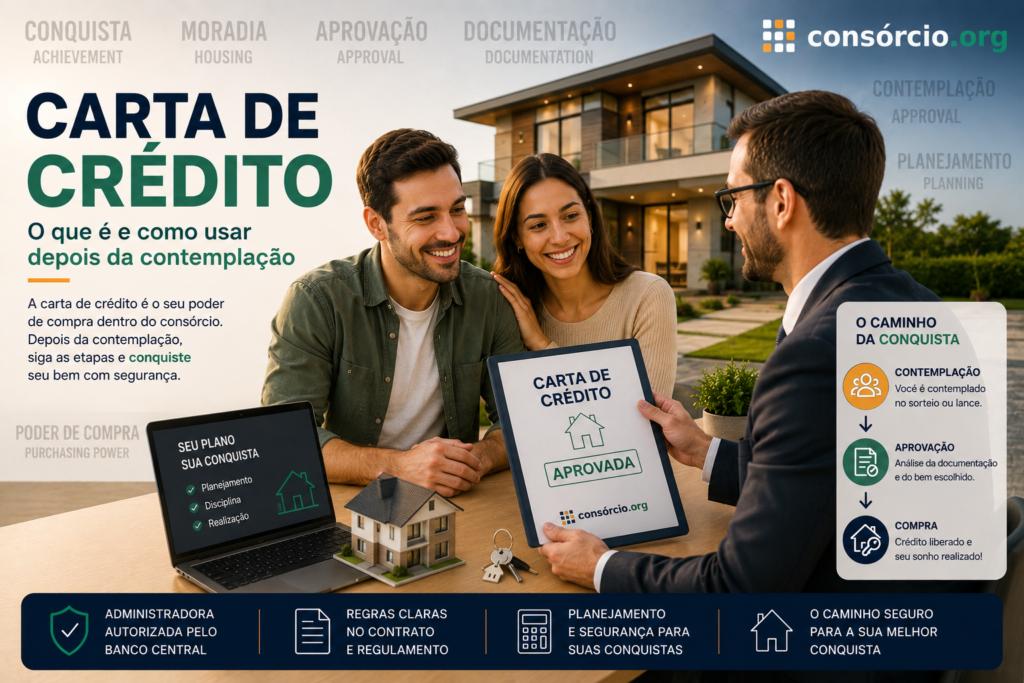carta de credito depois da contemplação