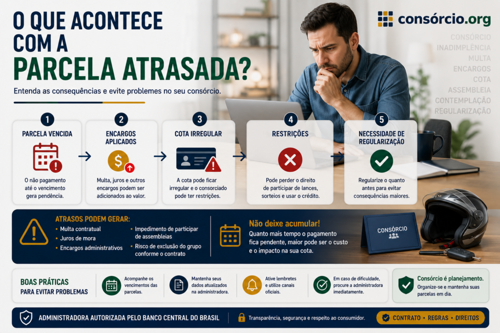 parcela de consórcio atrasada como resolver