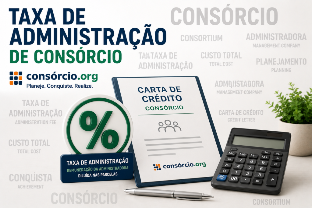 taxa de administração de consorcio